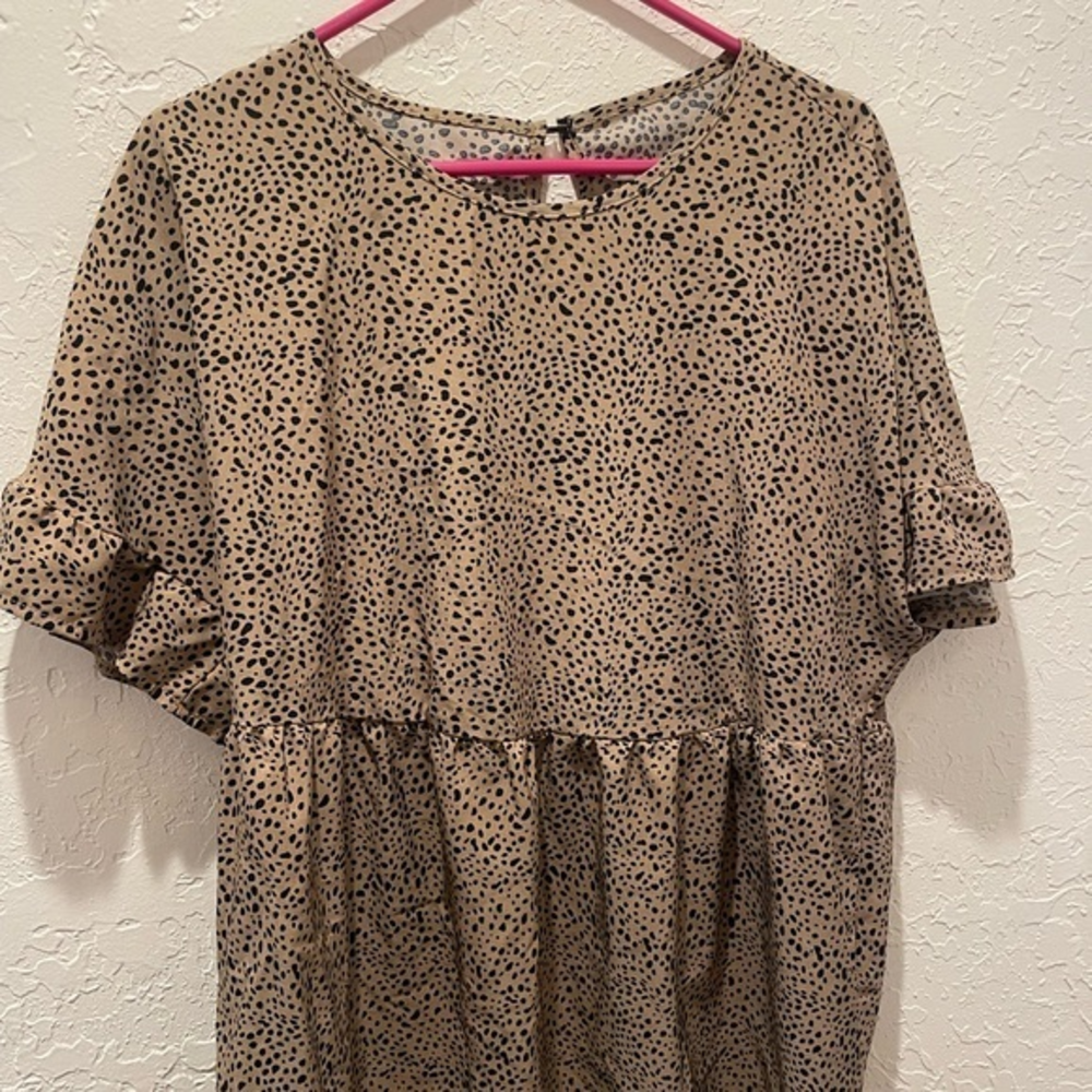 SHEIN leopard‎ top